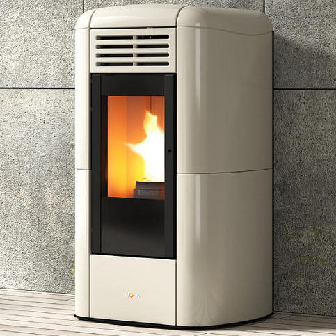 Wasserführender Kaminofen / Pellet - TERMO CHARME PLUS - COLA GF WÄRMETECHNIK - modern / Stahl / Gusseisen