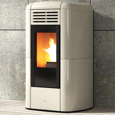 Wasserführender Kaminofen / Pellet - TERMO CHARME - COLA GF WÄRMETECHNIK - modern / Stahl / Gusseisen