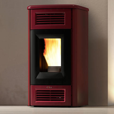 Wasserführender Kaminofen / Pellet - TERMO PERLA LUX - COLA GF WÄRMETECHNIK - modern / Stahl / Gusseisen