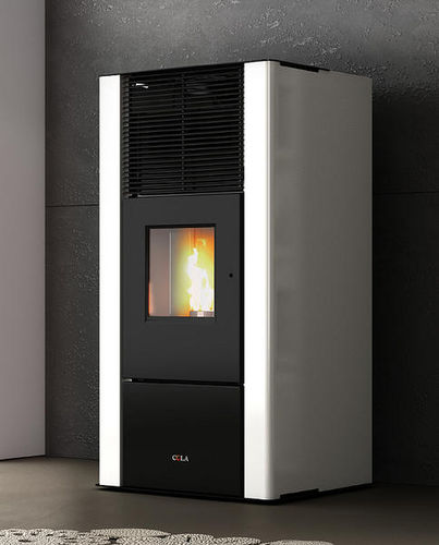 Wasserführender Kaminofen / Pellet - ENERGYCA 30S - COLA GF WÄRMETECHNIK - modern / Stahl / Gusseisen