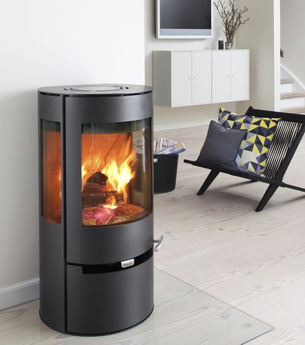 Holz-Kaminofen - 9 AIR - ADURO A/S - 6 kW / mit 3 Sichtseiten / modern