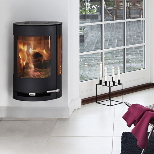 Holz-Kaminofen - 9.4 - ADURO A/S - 6 kW / wandmontiert / mit 3 Sichtseiten
