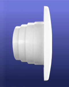 Kunststoff-Lüftungsgitter - GRAVITY LOUVER WITH 4 SET COLLAR - AFS FLEXIBLE DUCT - rund / weiß
