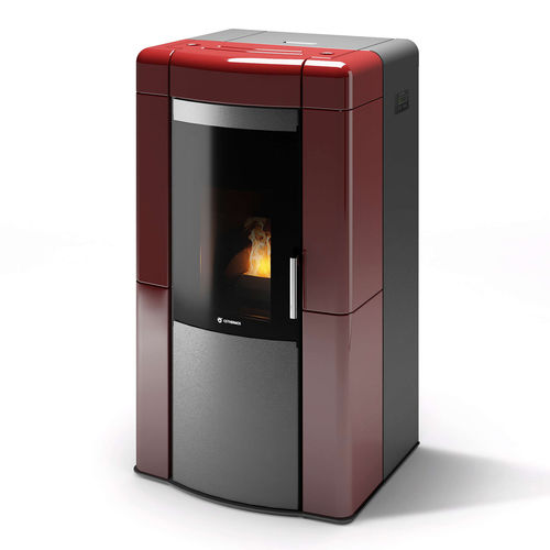Wasserführender Kaminofen / Pellet - MURANO - CS THERMOS S.R.L. - 10 kW...20 kW / freistehend / modern