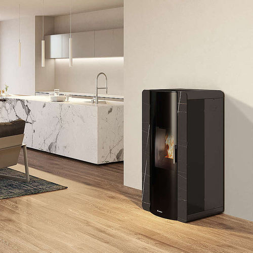 Wasserführender Kaminofen / Pellet - ROMA - CS THERMOS S.R.L. - 10 kW...20 kW / 20 kW...50 kW / freistehend