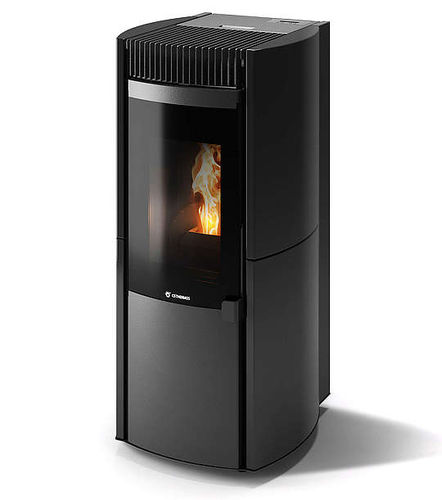Pelletkaminofen - GARDA 9 PLUS HERMETIC - CS THERMOS S.R.L. - Biomasse / 0 - 5 kW / 5 kW...10 kW
