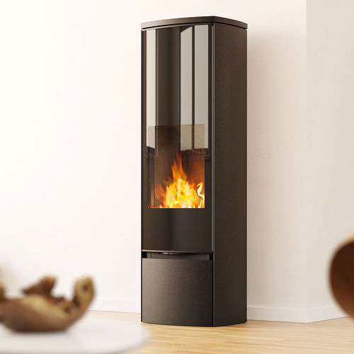 Holz-Kaminofen - BELLA - Jydepejsen A/S - 0 - 5 kW / bodenstehend / mit 3 Sichtseiten