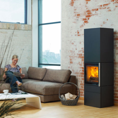 Holz-Kaminofen - CUBIC  - Jydepejsen A/S - 0 - 5 kW / 8 kW / bodenstehend