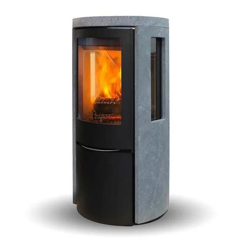 Holz-Kaminofen - COZY CLASSIC SOAPSTONE SIDEGLASS - Jydepejsen A/S - freistehend / mit 3 Sichtseiten / modern