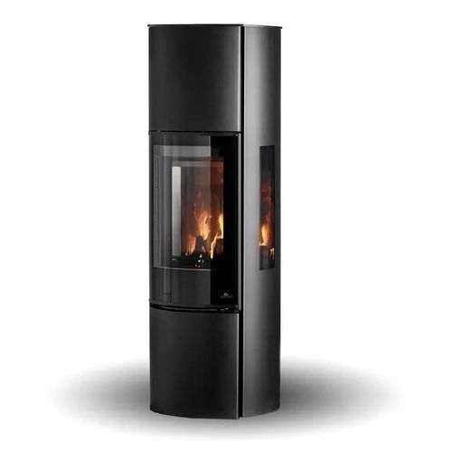 Holz-Kaminofen - COZY MODERN HIGH SIDEGLASS - Jydepejsen A/S - wandmontiert / mit 3 Sichtseiten / modern