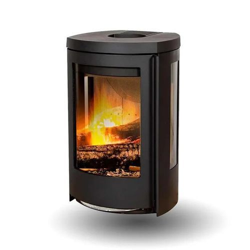 Holz-Kaminofen - COZY CLASSIC WALL SIDEGLASS - Jydepejsen A/S - wandmontiert / mit 3 Sichtseiten / modern