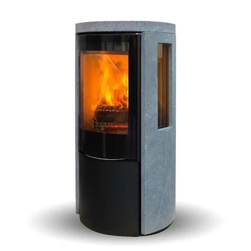 Holz-Kaminofen - COZY MODERN SOAPSTONE SIDEGLASS - Jydepejsen A/S - freistehend / mit 3 Sichtseiten / modern