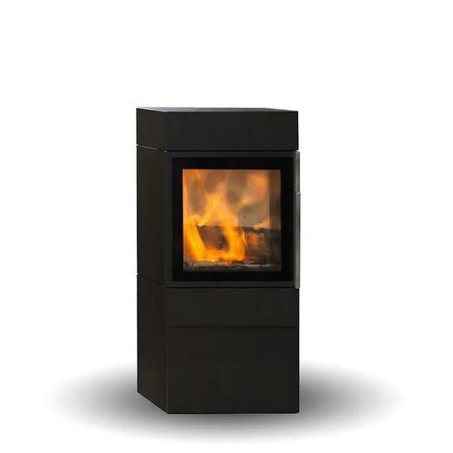Holz-Kaminofen - CUBIC 109 - Jydepejsen A/S - freistehend / minimalistisch / Stahl