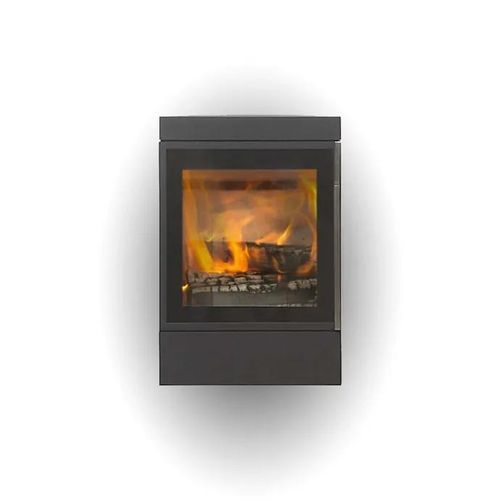 Holz-Kaminofen - CUBIC WALL - Jydepejsen A/S - wandmontiert / minimalistisch / Stahl
