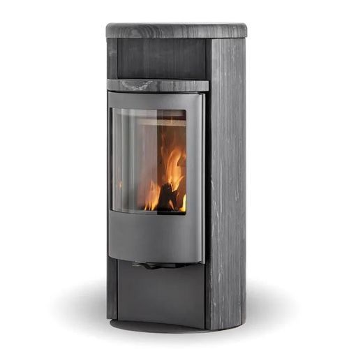 Holz-Kaminofen - ORION DARK SANDSTONE - Jydepejsen A/S - freistehend / klassisch / Stahl