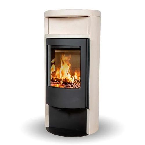Holz-Kaminofen - ORION MOCA CREAM SANDSTONE - Jydepejsen A/S - freistehend / klassisch / Gusseisen