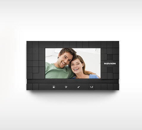 Schwarze Video-Türsprechanlage - UHA - KD Navien - für den Innenraum / mit Farbdisplay