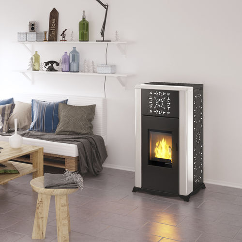 Wasserführender Kaminofen / Pellet - MEISSA - Pasqualicchio - 10 kW...20 kW / 20 kW...50 kW / Multibrennstoff