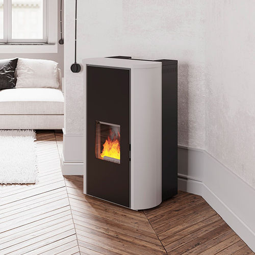 Wasserführender Kaminofen / Pellet - ARTEMIDE BIANCA - Pasqualicchio - Multibrennstoff / modern / Stahl