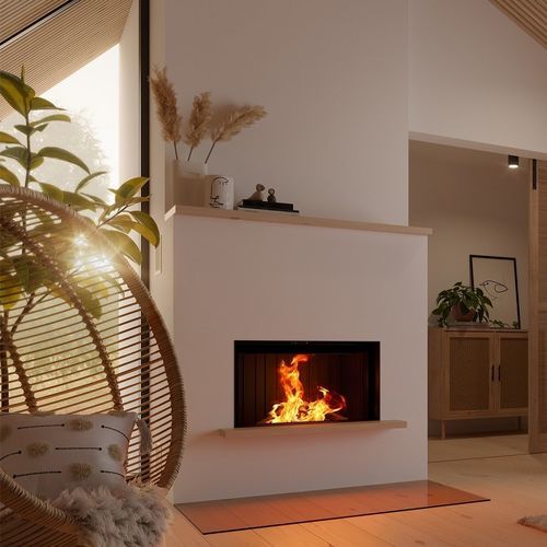 Geschlossene Feuerstelle / Holz - Premium V-1V-87h - Spartherm - The Fire Company - mit 1 Sichtseite / Metall