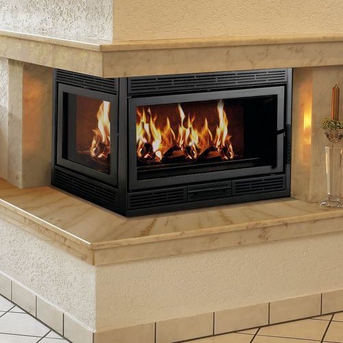Eckkamineinsatz - cassette 2L - Spartherm - The Fire Company - Holz / Metall / modern