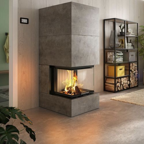 Kamineinsatz mit 3 Sichtseiten - ARTE U-50H - Spartherm - The Fire Company - Holz / Metall / mit natürlicher Konvektion