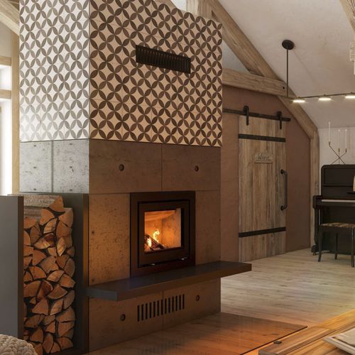 Holz-Kamineinsatz - LINEAR KASSETTE S 600 - Spartherm - The Fire Company - Metall / mit Zwangskonvektion / modern