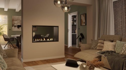 Bioethanol-Kamin - LINE+ 1000 - Spartherm - The Fire Company - bodenstehend / Ecken / Insel