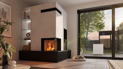 Eckkamineinsatz - Premium V-2R-55h - Spartherm - The Fire Company - Holz / mit Fernbedienung / Klasse A+