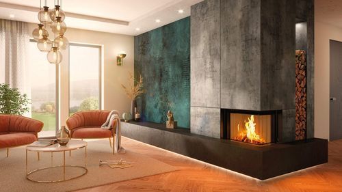Eckkamineinsatz - Premium V-2R-68h - Spartherm - The Fire Company - Holz / mit Fernbedienung / Klasse A+