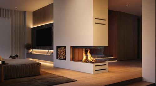 Kamineinsatz mit 3 Sichtseiten - Premium A-U-90h - Spartherm - The Fire Company - Holz / mit Fernbedienung / Klasse A