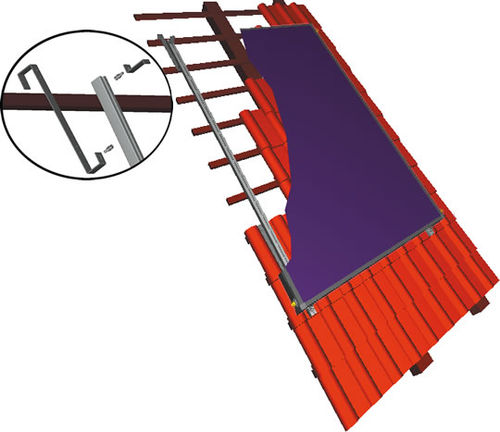 Montagesystem für Ziegeldach - ON-ROOF - SUNSET Energietechnik GmbH - Aufdach / Solar / für Sonnenkollektor