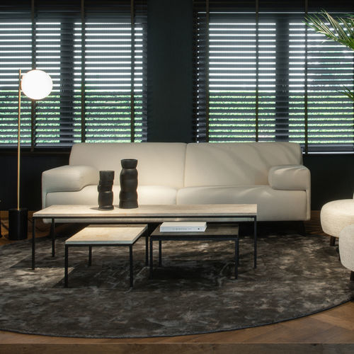 Modernes Sofa - LUGANO - EUROFASHION HOMETEXTILES & CONCEPTS - Stoff / mit Armlehnen / grau