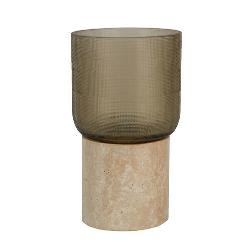 Marmor-Kerzenhalter - FUJI M - EUROFASHION HOMETEXTILES & CONCEPTS - Travertin
