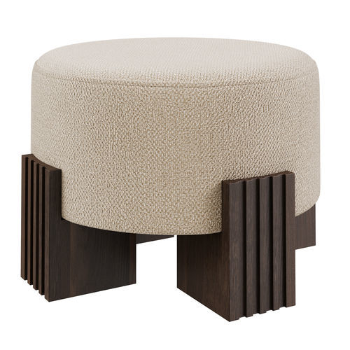 Modernes Sitzkissen - CLARK - EUROFASHION HOMETEXTILES & CONCEPTS - Stoff / Buche / rund