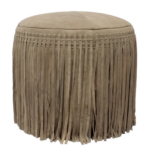 Modernes Sitzkissen - FELIX M - EUROFASHION HOMETEXTILES & CONCEPTS - Stoff / rund / beige