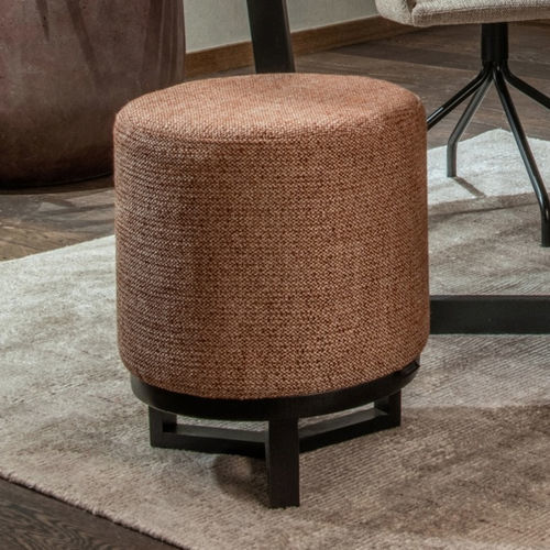 Modernes Sitzkissen - FLYNN - EUROFASHION HOMETEXTILES & CONCEPTS - Stoff / Holz / rund