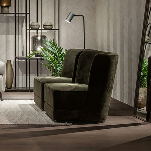 Moderner Sessel - HALE - EUROFASHION HOMETEXTILES & CONCEPTS - Stoff / Buche / Hochlehner