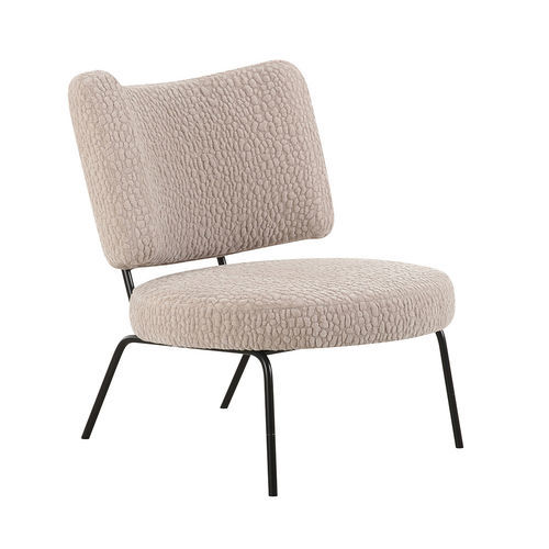 Moderner Kaminsessel - NONA - EUROFASHION HOMETEXTILES & CONCEPTS - Stoff / Sperrholz / weiß