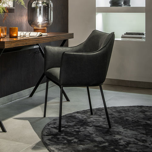 Moderner Stuhl - ARC - EUROFASHION HOMETEXTILES & CONCEPTS - für den Innenraum / Stoff / Gestell aus Stahl