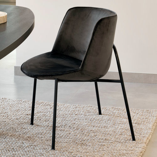Moderner Stuhl - LOOP - EUROFASHION HOMETEXTILES & CONCEPTS - für den Innenraum / Stoff / Gestell aus Metall