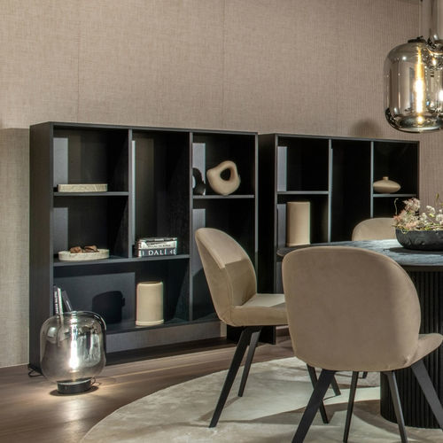 Hohes Regal - CHIOS - EUROFASHION HOMETEXTILES & CONCEPTS - modern / Holz / schwarz