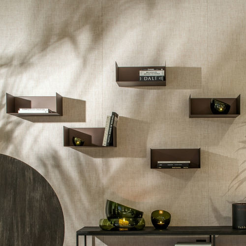 Wandmontiertes Regal - LUCCA - EUROFASHION HOMETEXTILES & CONCEPTS - modern / Metall / braun