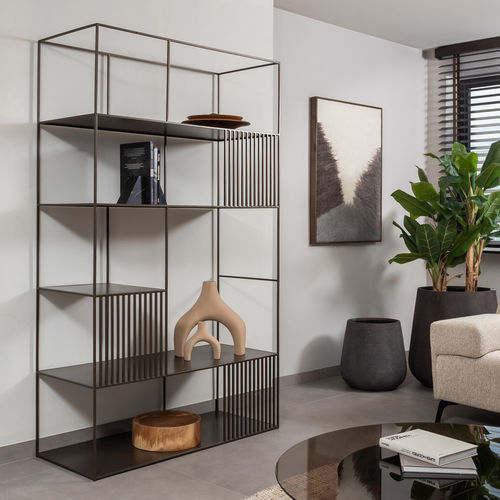 Modernes Regal - NOME - EUROFASHION HOMETEXTILES & CONCEPTS - Eisen / braun