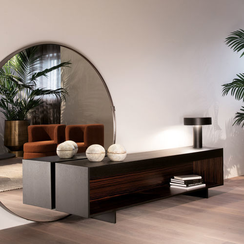 Modernes Sideboard - PALERMO - EUROFASHION HOMETEXTILES & CONCEPTS - MDF / mit Regal / mit Kufengestell