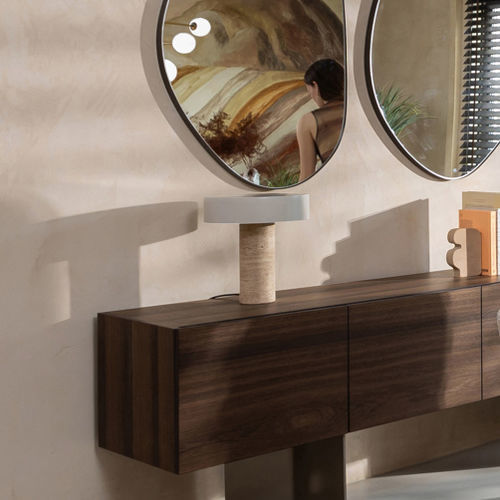 Tischlampe - ANDO - EUROFASHION HOMETEXTILES & CONCEPTS - Metall / Travertin / modern