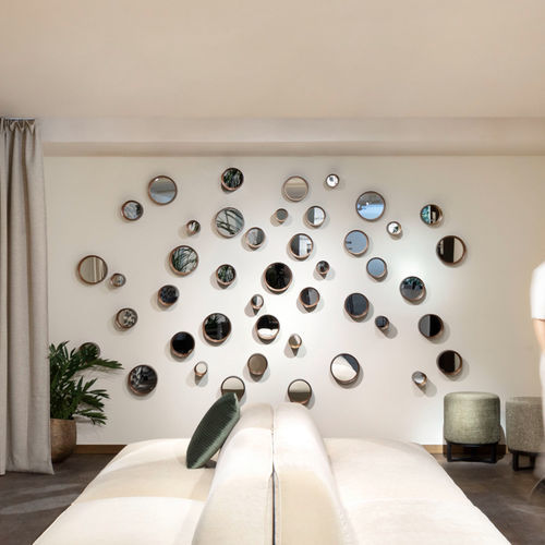 Wandmontierter Spiegel - FROME - EUROFASHION HOMETEXTILES & CONCEPTS - modern / rund / Eisen