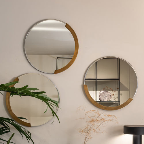 Wandmontierter Spiegel - GARDA - EUROFASHION HOMETEXTILES & CONCEPTS - modern / rund / Eisen