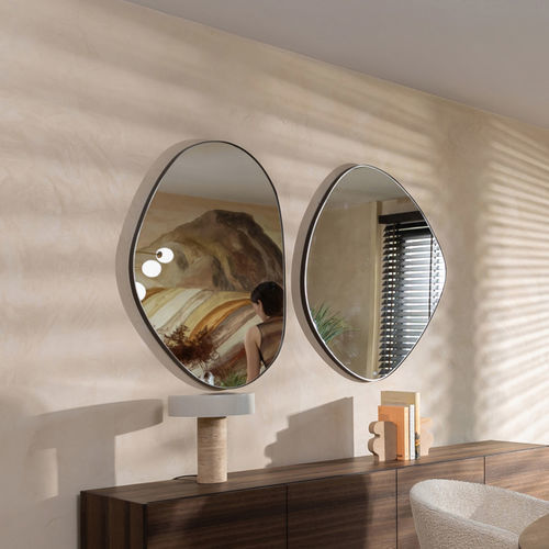 Wandmontierter Spiegel - NEMI S - EUROFASHION HOMETEXTILES & CONCEPTS - modern / elliptisch / Eisen