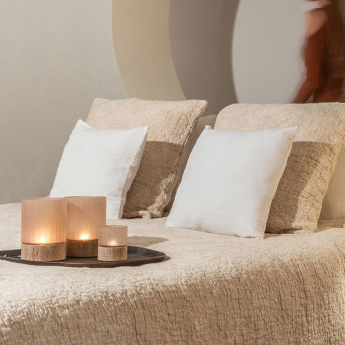 Quadratisches Kissen - ANEMONE - EUROFASHION HOMETEXTILES & CONCEPTS - einfarbig / für Privatgebrauch / Stoff